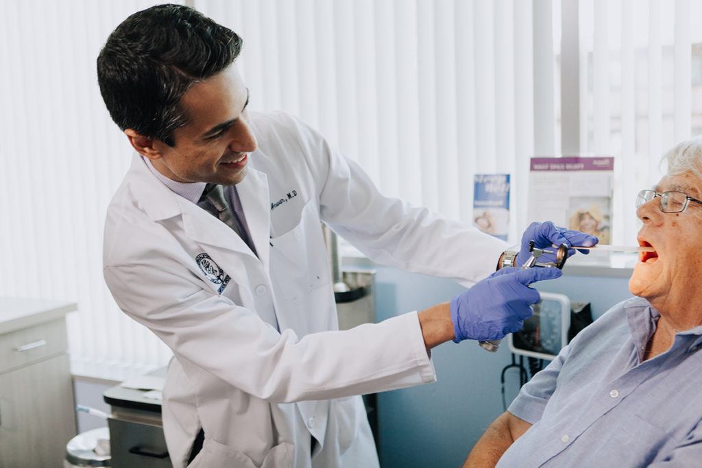 Abbas Anwar MD with ENT patient