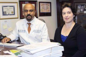 Drs. Santosh Kesari and Tiffany Juarez