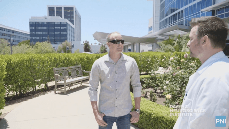 Tanner and Dr. Trevan Fischer at Providence Saint John's Health Center