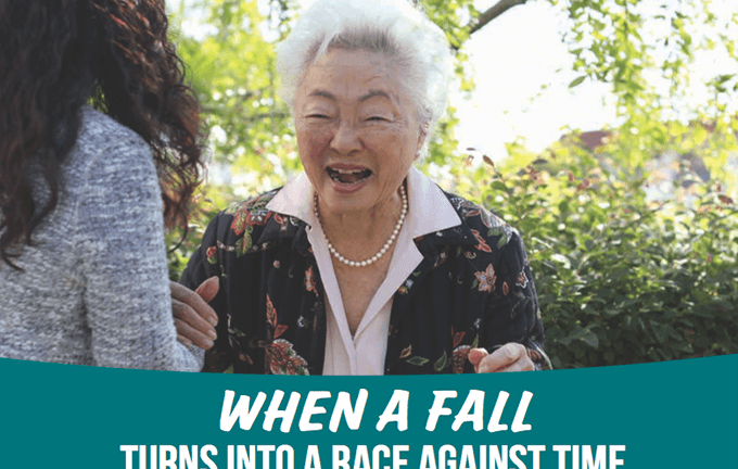 elderly woman laughing