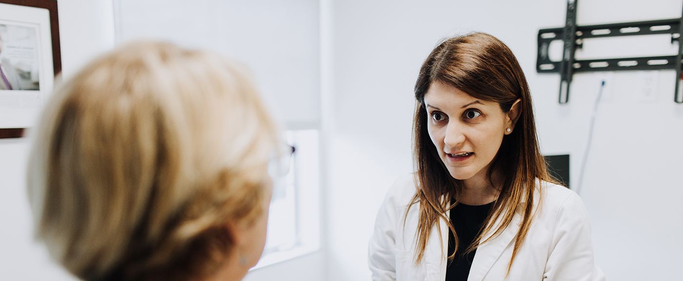 Doctor and her patient speaking