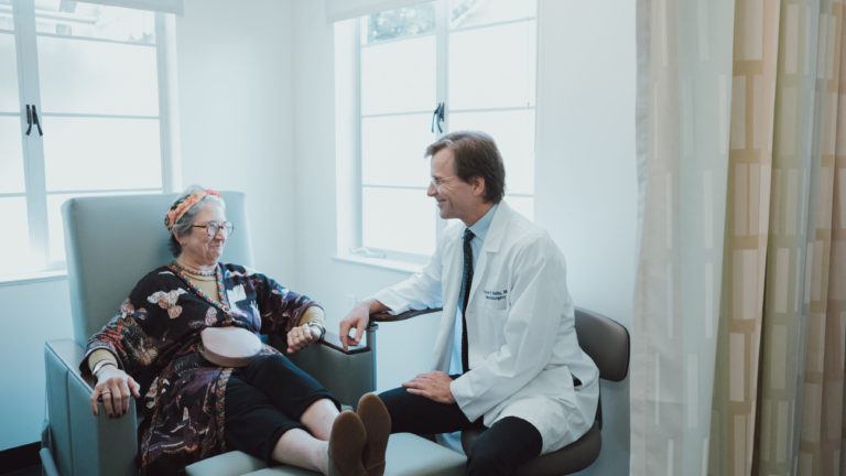 Dr. Daniel Kelly and a patient