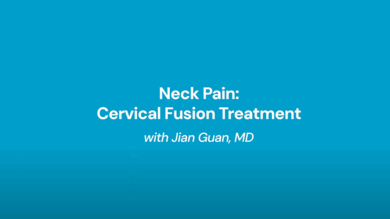 Neck Pain: Cervical fusion treatment