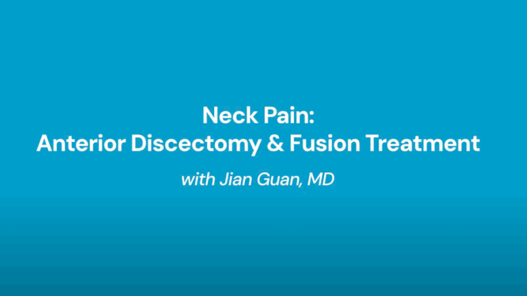 Neck Pain: Anterior Discectomy & Fusion Treatment
