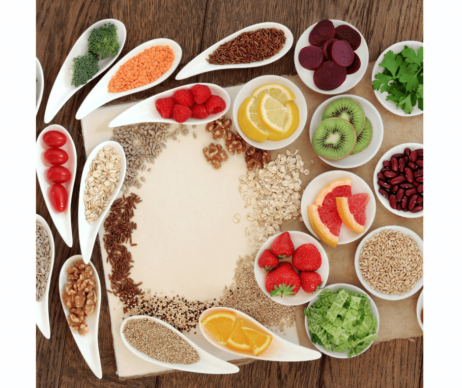 A variety of whole foods 