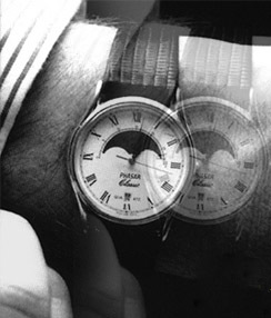 Photo demonstrating how a patient experiences diplopia