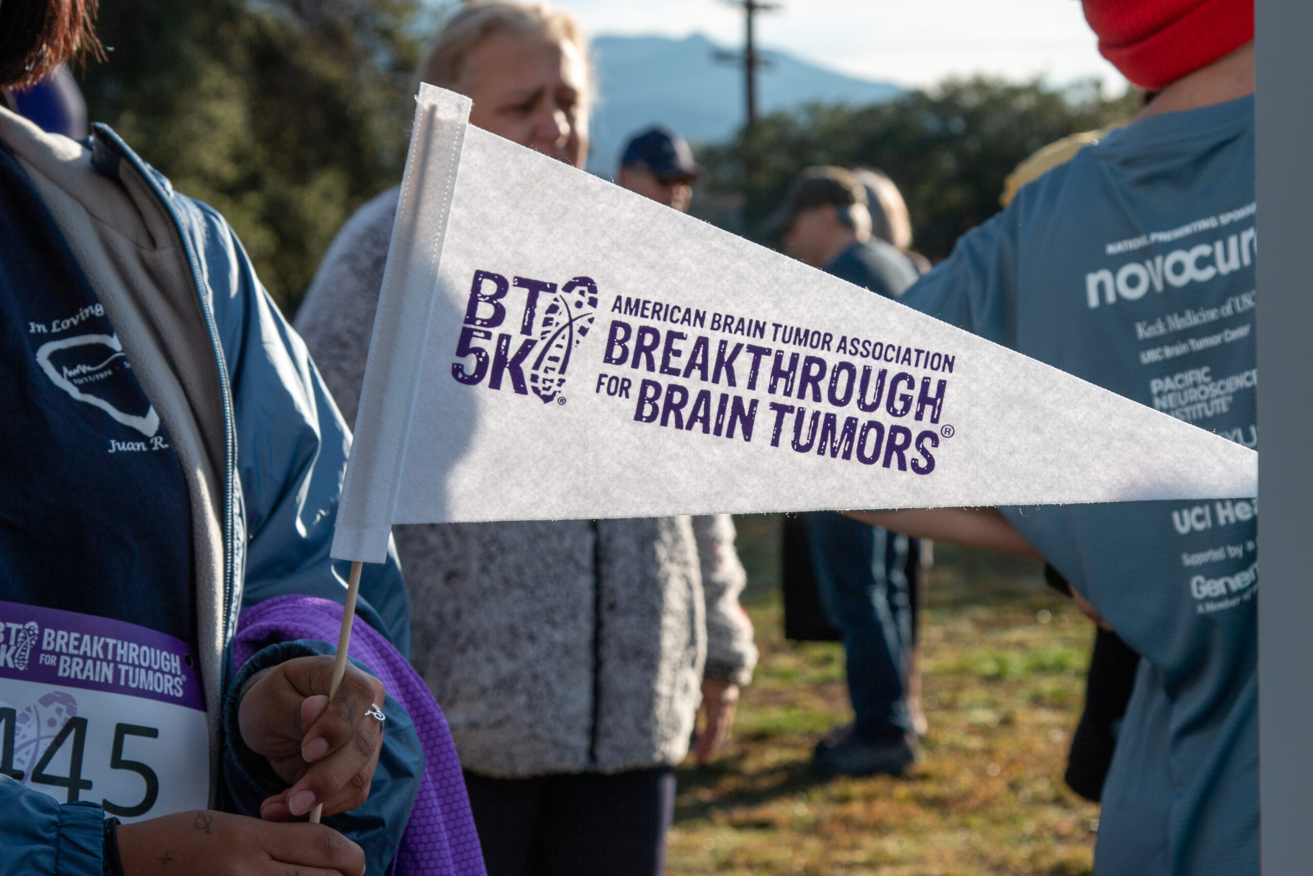 Breakthroughs for Brain tumors pennant flag