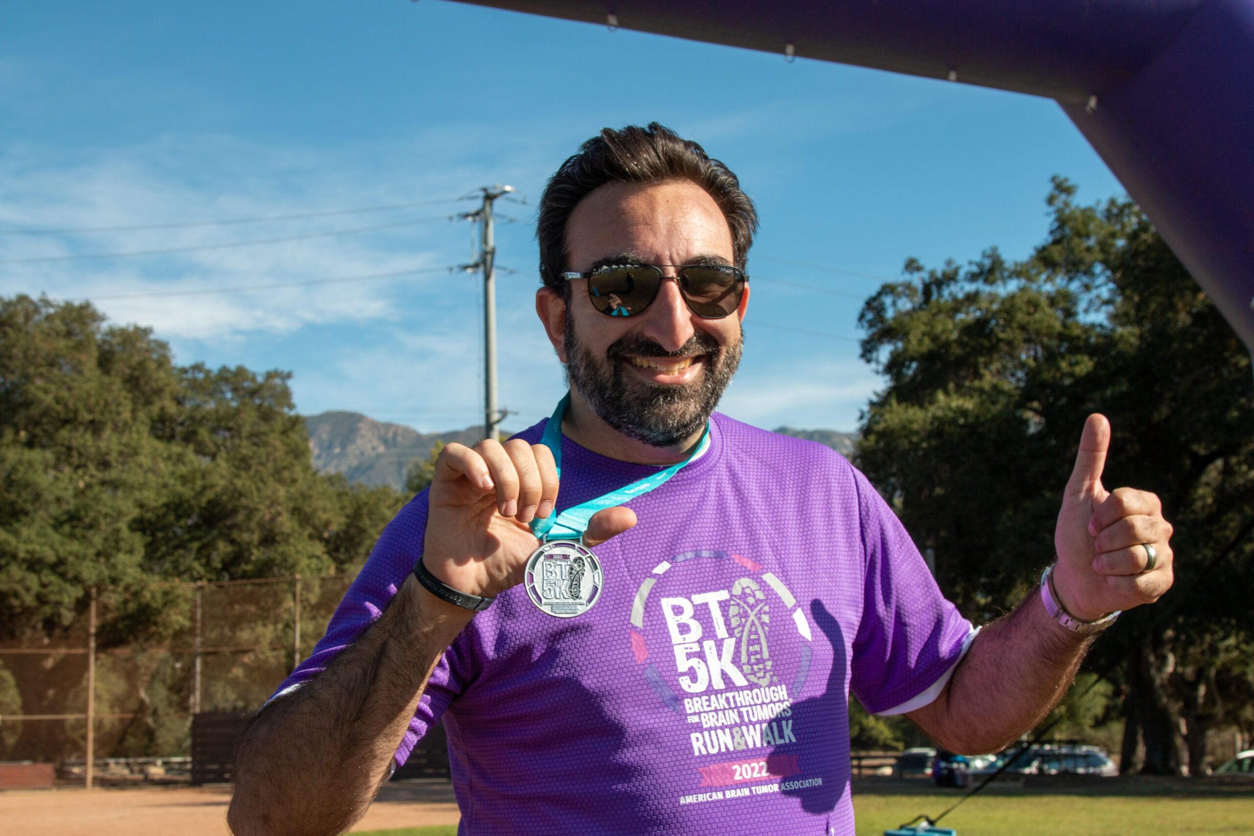 Neurosurgeon Garni Barkhoudarinan, MD after running a 5k