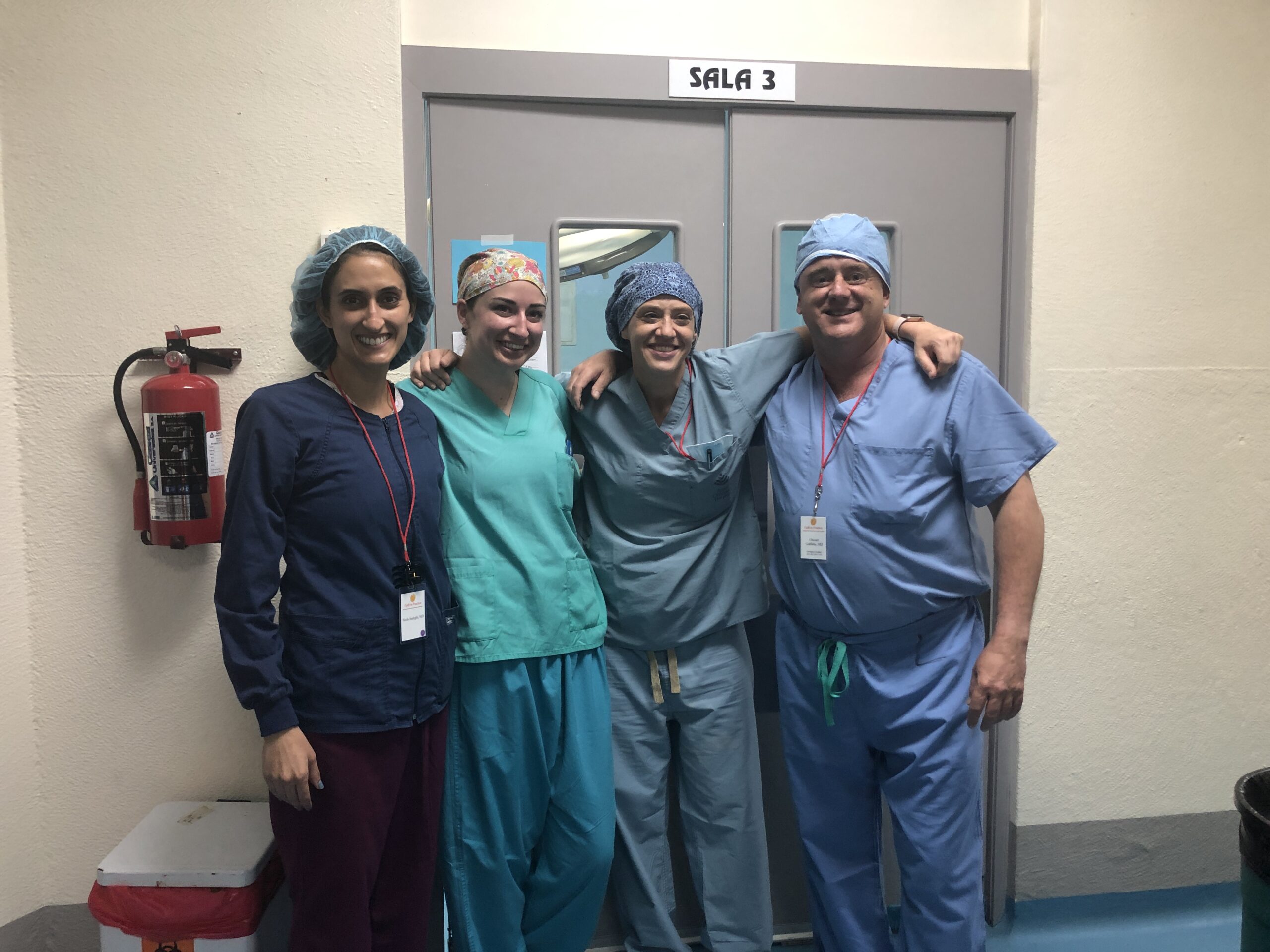 group of surgeons outside an OR