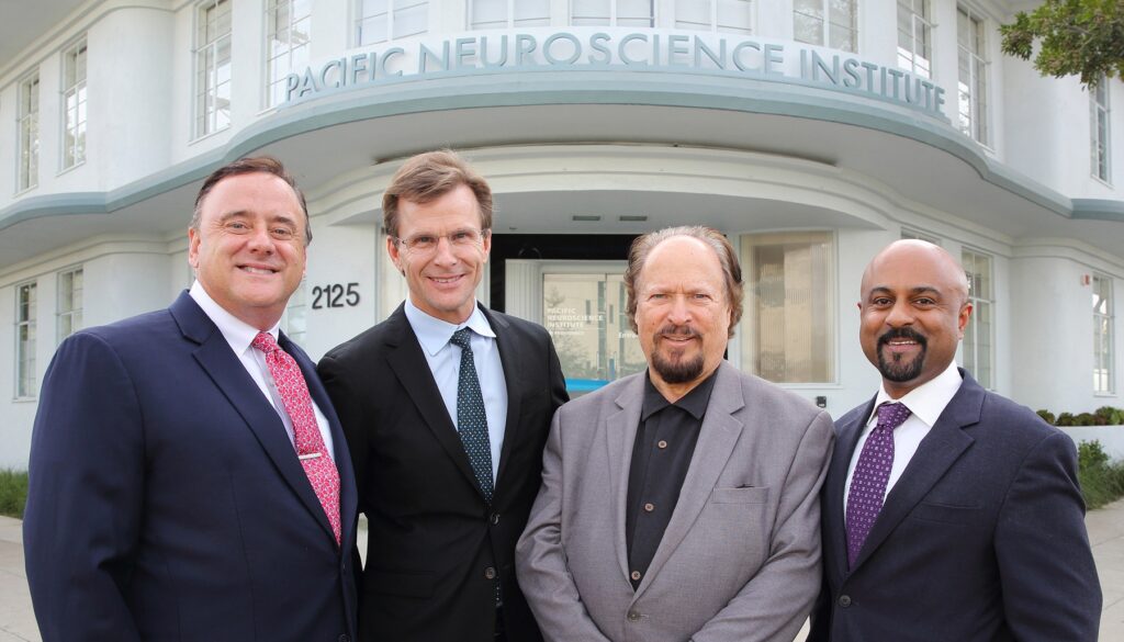 Founders of the Pacific Neuroscience Institute, Dr. Chester Griffiths, MD, Dr. Daniel Kelly, MD, Dr. Howard Krauss, MD, Dr. Santosh Kesari, MD