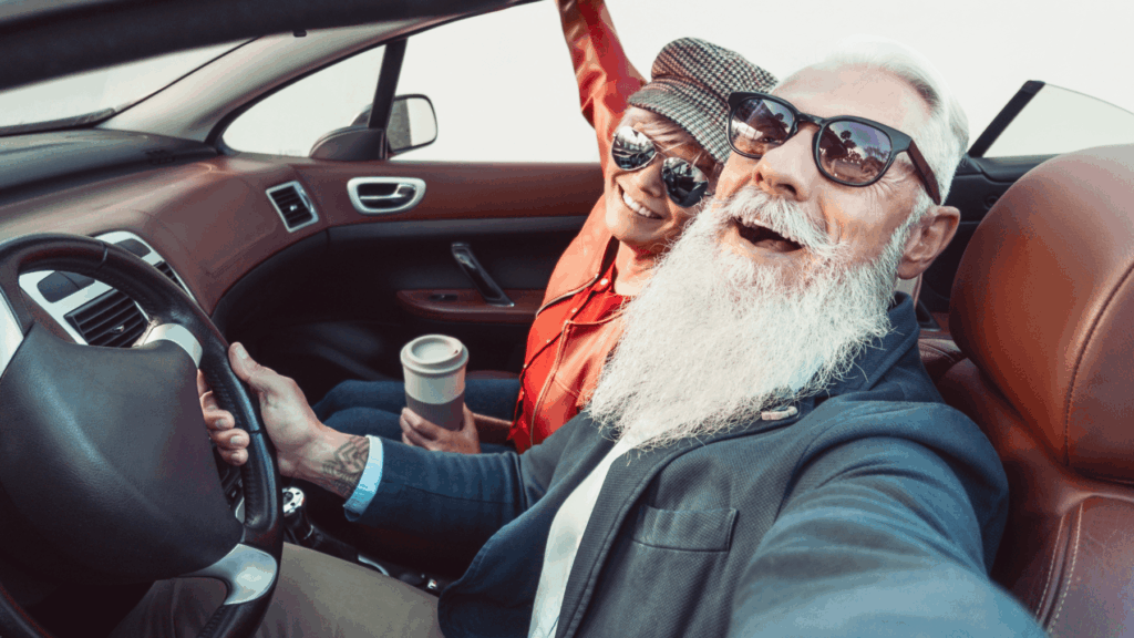 senior man wearing sunglasses