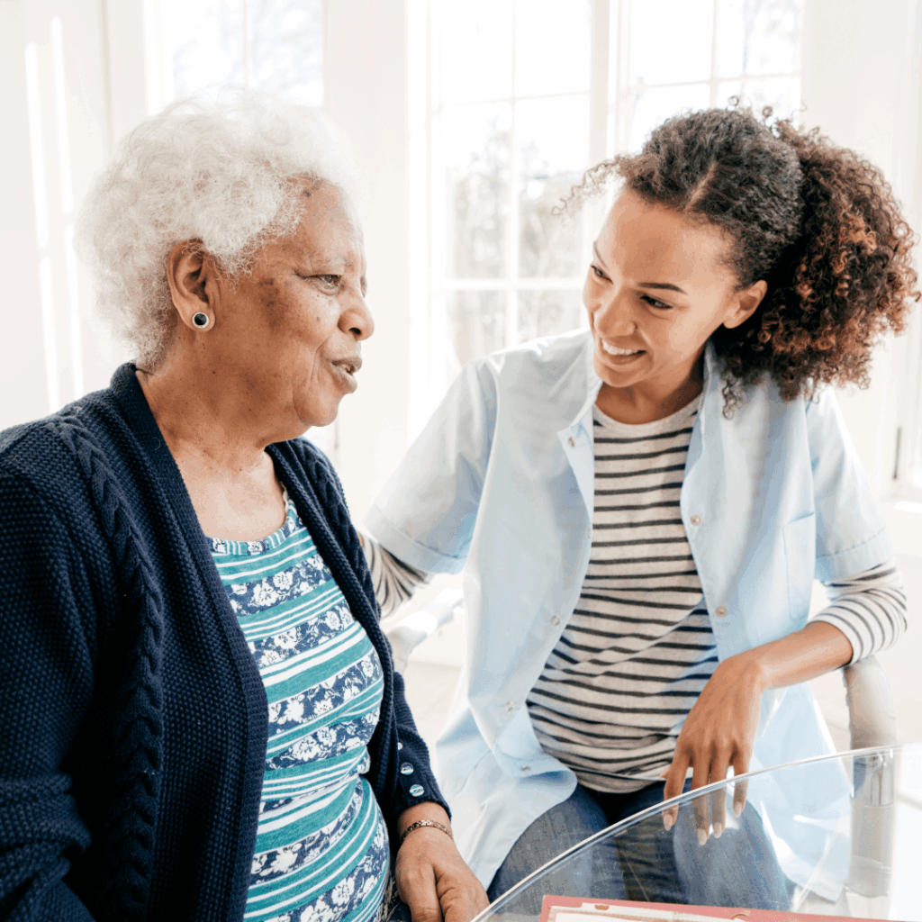 Care partner and loved one working together to prevent falls
