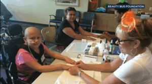 Beauty Bus Foundation client at Saint John's