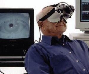 A patient receives Videonystagmography (VNG).