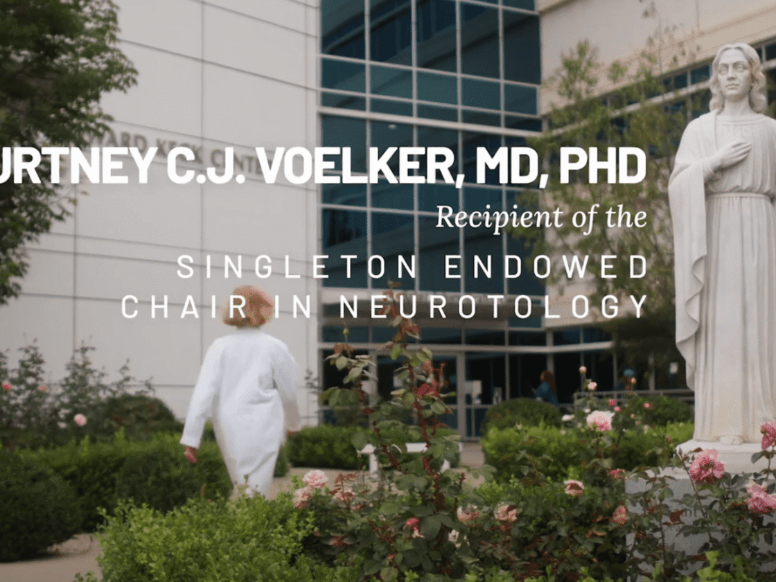 Dr Courtney Volker receives Singleton Endowed Chair in Neurotology 2025