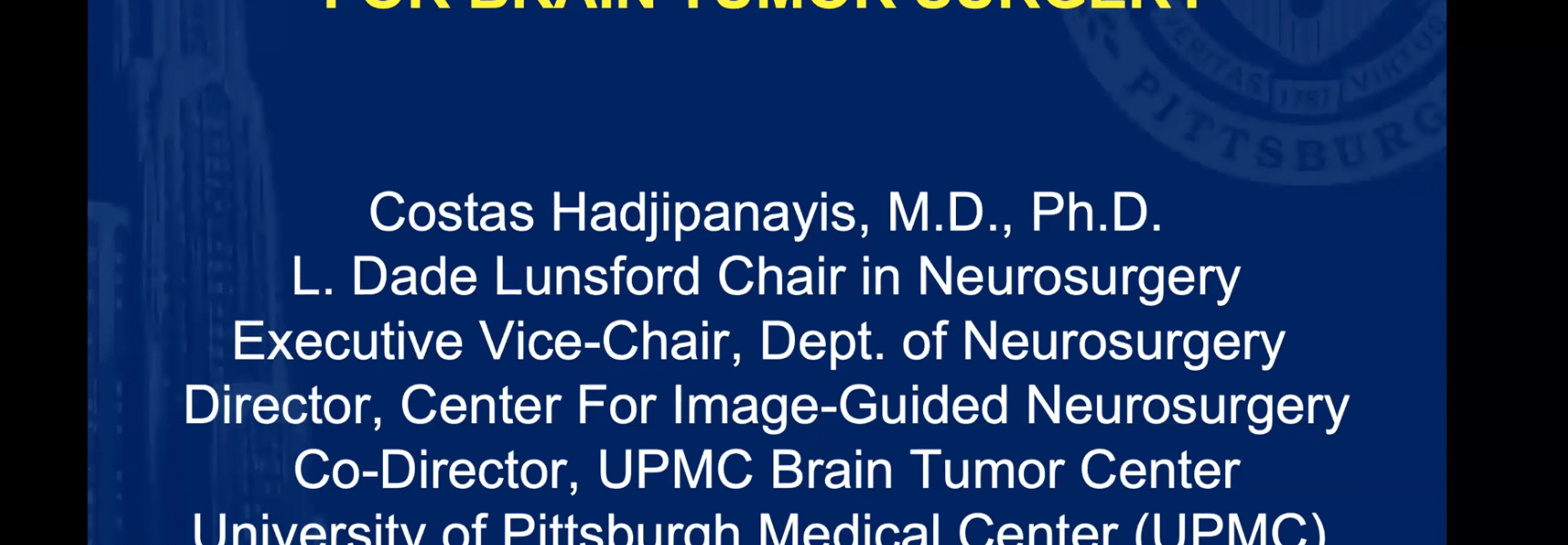 Integrating Data Streams in the OR for Brain Tumor Surgery, Neuroscience Grand Rounds, December 2025