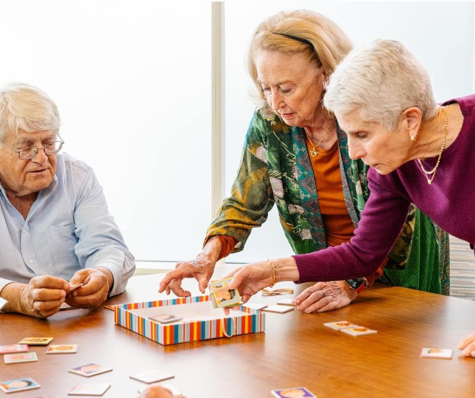 Lifestyle Program clients working on a puzzle
