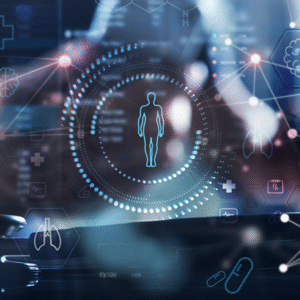Medical Data futuristic data cloud