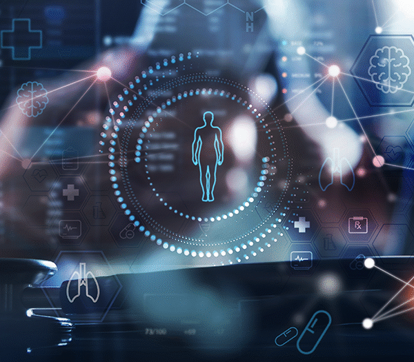 Medical Data futuristic data cloud