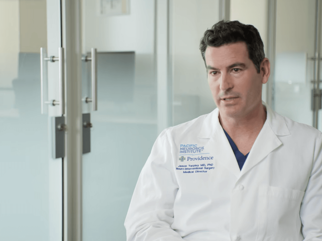 Dr Jason Tarpley discussing rapid stroke treatment