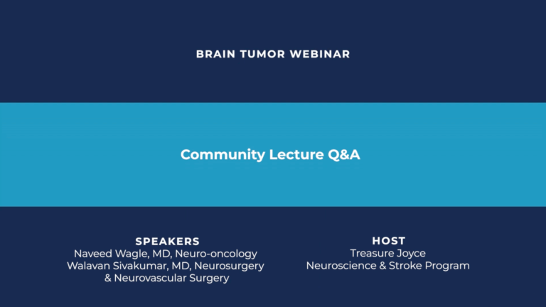 brain tumor webinar community lecture