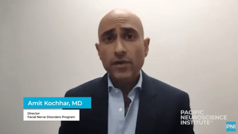 Dr. Amit Kochhar Director of the Facial Nerve Disorders Program at Pacific Neuroscience Institute.