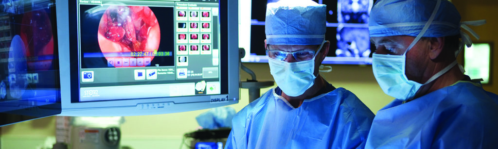 Two surgeons performing a procedure