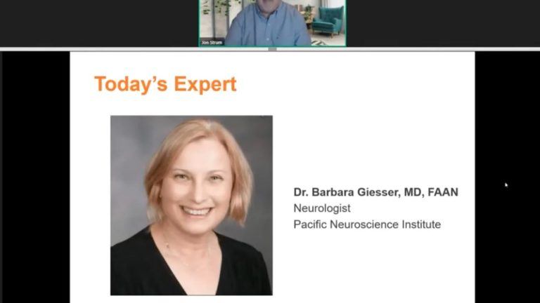 Dr Barbara Giesser National Society MS Ask an Expert Webinar