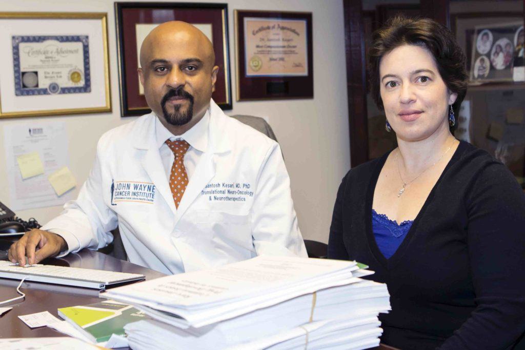 Drs. Santosh Kesari and Tiffany Juarez