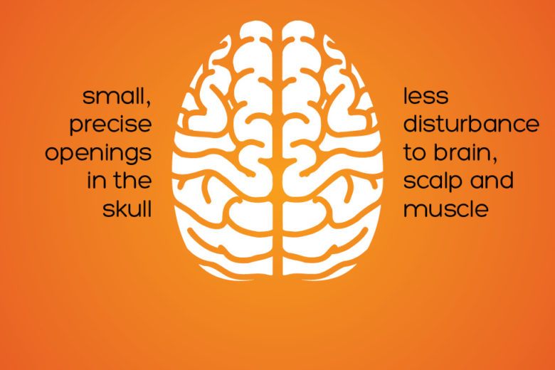 illustration of a brain on an orange background