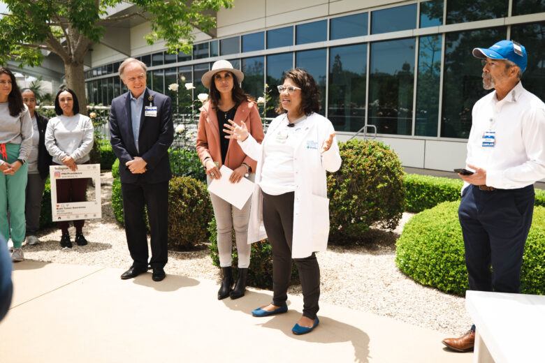 Akanksha Sharma, MD, gives opening remarks at Brain Tumor Awareness Day 2023