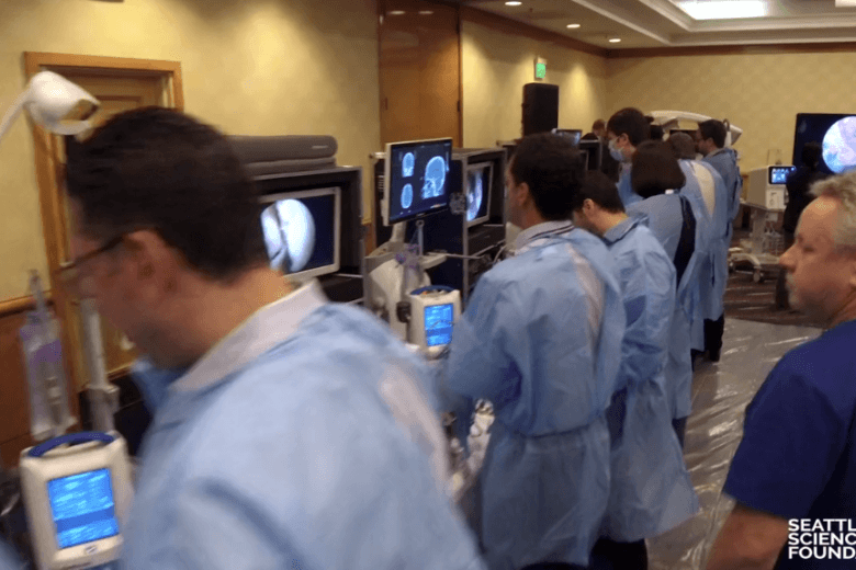 group of medical professionals at a conference