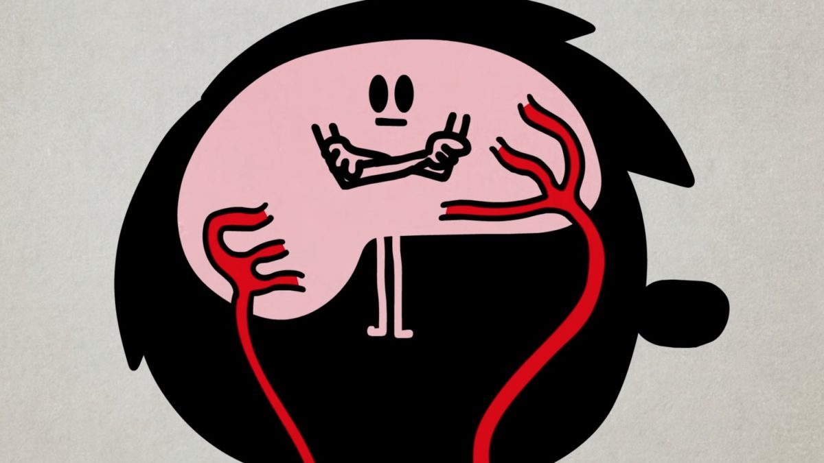 cartoon illustration of an organ