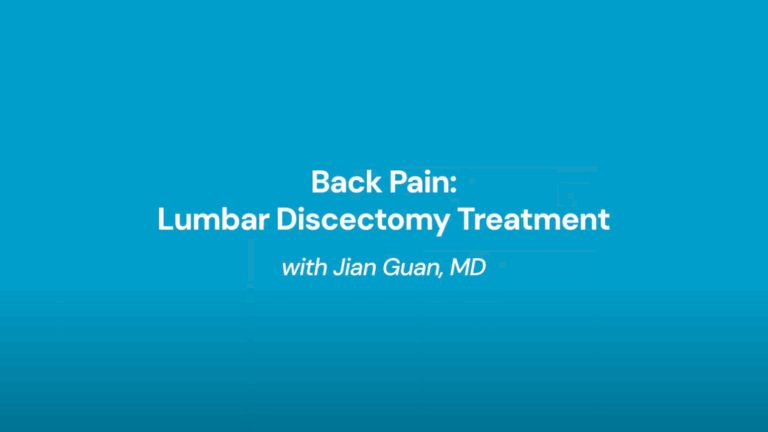 Back Pain: lumbar discectomy treatment