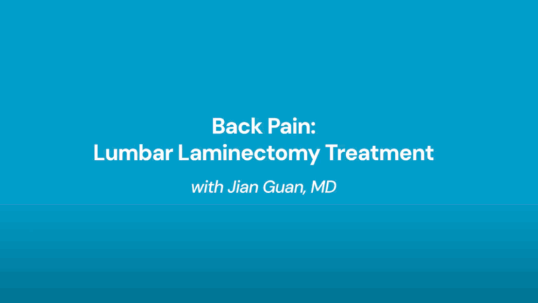 Back Pain: Lumbar laminectomy treatment