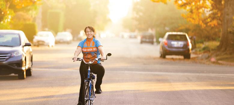 Ride Multiple Sclerosis person on bike