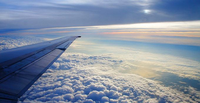 view out a airplane window