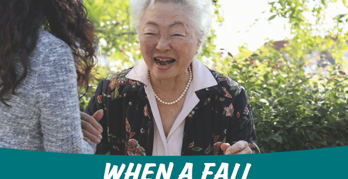 elderly woman laughing
