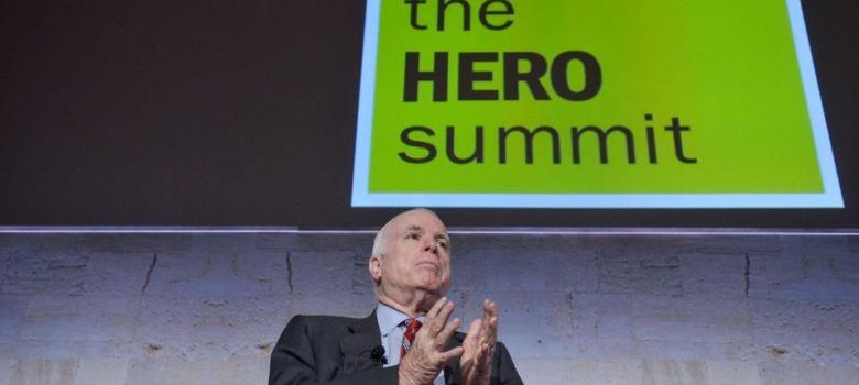 Sen. John McCain at the hero summit