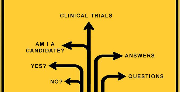 clinical trials road sign