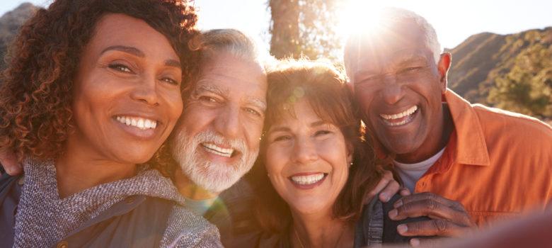 Pov,Shot,Of,Senior,Friends,Posing,For,Selfie,As,They