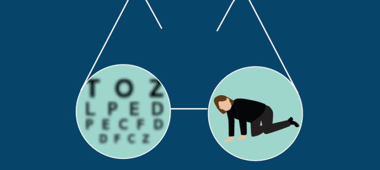 illustration of glasses and impaired vision